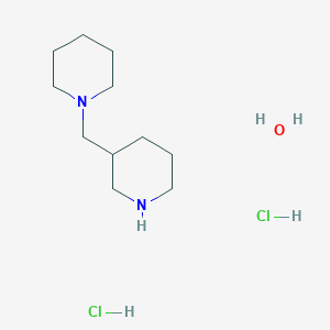 molecular formula C11H26Cl2N2O B3807608 1-(3-piperidinylmethyl)piperidine dihydrochloride hydrate 