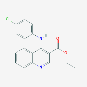 molecular formula C18H15ClN2O2 B380761 Ethyl 4-[(4-chlorophenyl)amino]quinoline-3-carboxylate CAS No. 307535-64-4