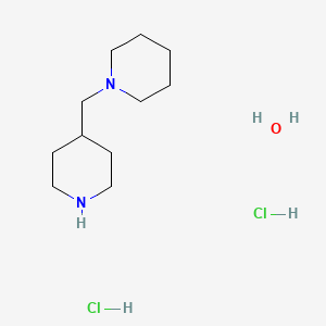 molecular formula C11H26Cl2N2O B3807610 1-(4-piperidinylmethyl)piperidine dihydrochloride hydrate 