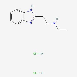 molecular formula C11H17Cl2N3 B3807626 [2-(1H-benzimidazol-2-yl)ethyl]ethylamine dihydrochloride 