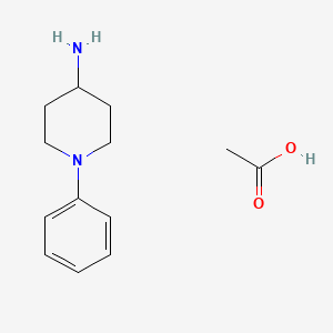 molecular formula C13H20N2O2 B3807638 1-phenyl-4-piperidinamine acetate 