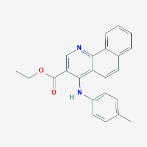 molecular formula C23H20N2O2 B380766 Ethyl 4-[(4-methylphenyl)amino]benzo[h]quinoline-3-carboxylate CAS No. 307535-85-9