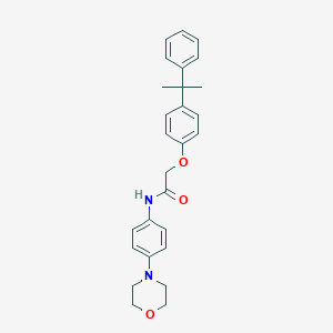 molecular formula C27H30N2O3 B380772 2-[4-(1-methyl-1-phenylethyl)phenoxy]-N-(4-morpholin-4-ylphenyl)acetamide 