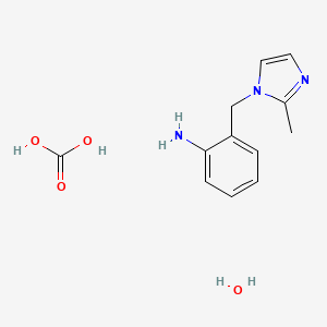 carbonic acid - {2-[(2-methyl-1H-imidazol-1-yl)methyl]phenyl}amine (1:1) hydrate