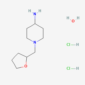 molecular formula C10H24Cl2N2O2 B3807734 1-(tetrahydro-2-furanylmethyl)-4-piperidinamine dihydrochloride hydrate 