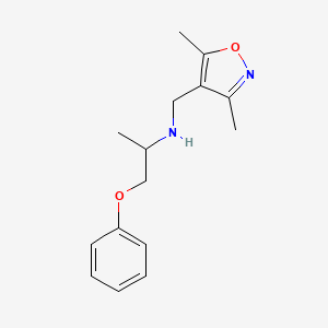 molecular formula C15H20N2O2 B3807754 N-[(3,5-dimethylisoxazol-4-yl)methyl]-1-phenoxypropan-2-amine 