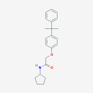 molecular formula C22H27NO2 B380777 N-cyclopentyl-2-[4-(1-methyl-1-phenylethyl)phenoxy]acetamide 