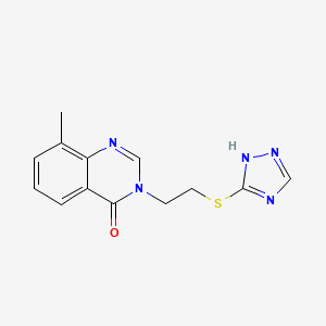 molecular formula C13H13N5OS B3807770 8-methyl-3-[2-(1H-1,2,4-triazol-5-ylthio)ethyl]quinazolin-4(3H)-one 