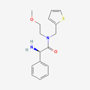 molecular formula C16H20N2O2S B3807784 (2R)-2-amino-N-(2-methoxyethyl)-2-phenyl-N-(2-thienylmethyl)acetamide hydrochloride 