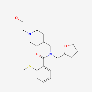 N-{[1-(2-methoxyethyl)-4-piperidinyl]methyl}-2-(methylthio)-N-(tetrahydro-2-furanylmethyl)benzamide