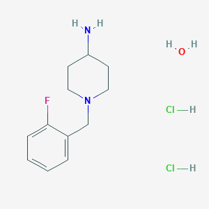 molecular formula C12H21Cl2FN2O B3807815 1-(2-fluorobenzyl)-4-piperidinamine dihydrochloride hydrate 