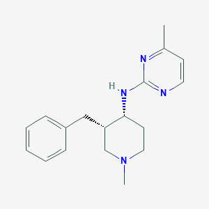 molecular formula C18H24N4 B3807825 N-[(3S*,4R*)-3-benzyl-1-methyl-4-piperidinyl]-4-methyl-2-pyrimidinamine 