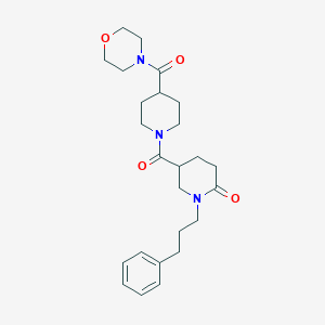 5-{[4-(4-morpholinylcarbonyl)-1-piperidinyl]carbonyl}-1-(3-phenylpropyl)-2-piperidinone