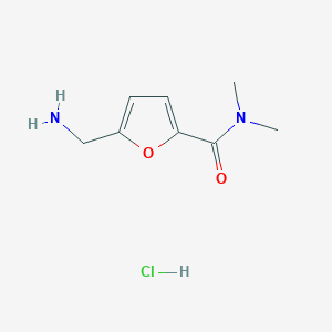 molecular formula C8H13ClN2O2 B3807836 5-(aminomethyl)-N,N-dimethyl-2-furamide hydrochloride 