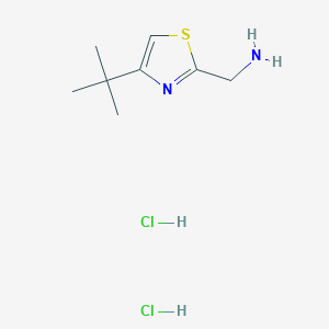 molecular formula C8H16Cl2N2S B3807847 [(4-tert-butyl-1,3-thiazol-2-yl)methyl]amine dihydrochloride 
