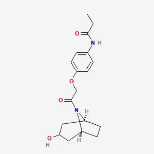 molecular formula C18H24N2O4 B3807861 N-(4-{2-[(3-endo)-3-hydroxy-8-azabicyclo[3.2.1]oct-8-yl]-2-oxoethoxy}phenyl)propanamide 