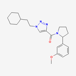 1-(2-cyclohexylethyl)-4-{[2-(3-methoxyphenyl)-1-pyrrolidinyl]carbonyl}-1H-1,2,3-triazole