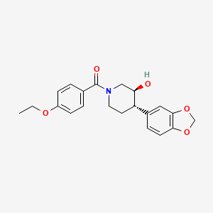 (3S*,4S*)-4-(1,3-benzodioxol-5-yl)-1-(4-ethoxybenzoyl)piperidin-3-ol