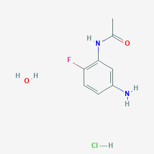 molecular formula C8H12ClFN2O2 B3807906 N-(5-amino-2-fluorophenyl)acetamide hydrochloride hydrate 