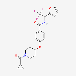 4-{[1-(cyclopropylcarbonyl)-4-piperidinyl]oxy}-N-[2,2,2-trifluoro-1-(2-furyl)ethyl]benzamide