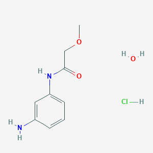 molecular formula C9H15ClN2O3 B3807978 N-(3-aminophenyl)-2-methoxyacetamide hydrochloride hydrate 