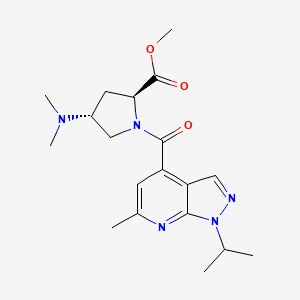 methyl (2S,4R)-4-(dimethylamino)-1-[(1-isopropyl-6-methyl-1H-pyrazolo[3,4-b]pyridin-4-yl)carbonyl]pyrrolidine-2-carboxylate