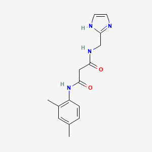 molecular formula C15H18N4O2 B3808027 N-(2,4-dimethylphenyl)-N'-(1H-imidazol-2-ylmethyl)malonamide 