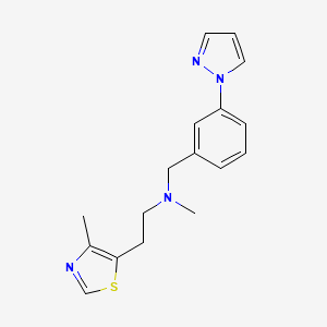 N-methyl-2-(4-methyl-1,3-thiazol-5-yl)-N-[3-(1H-pyrazol-1-yl)benzyl]ethanamine