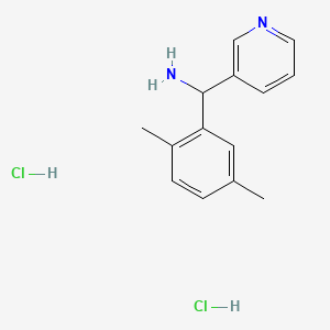 molecular formula C14H18Cl2N2 B3808034 [(2,5-dimethylphenyl)(3-pyridinyl)methyl]amine dihydrochloride 