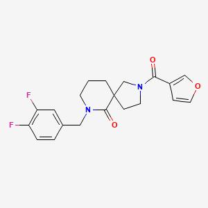 molecular formula C20H20F2N2O3 B3808046 7-(3,4-difluorobenzyl)-2-(3-furoyl)-2,7-diazaspiro[4.5]decan-6-one 