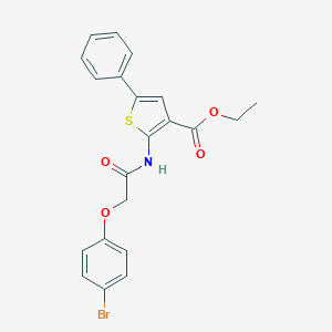 molecular formula C21H18BrNO4S B380805 Ethyl 2-{[(4-bromophenoxy)acetyl]amino}-5-phenyl-3-thiophenecarboxylate 