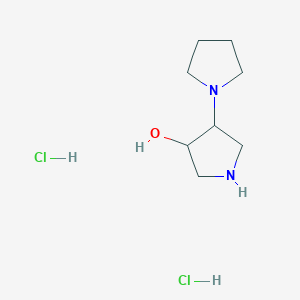 molecular formula C8H18Cl2N2O B3808057 1,3'-bipyrrolidin-4'-ol dihydrochloride 