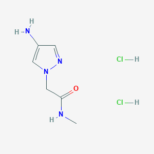 molecular formula C6H12Cl2N4O B3808072 2-(4-amino-1H-pyrazol-1-yl)-N-methylacetamide dihydrochloride 