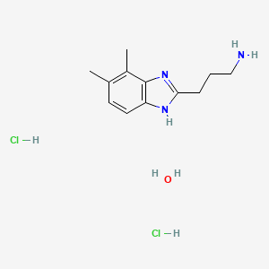[3-(4,5-dimethyl-1H-benzimidazol-2-yl)propyl]amine dihydrochloride hydrate