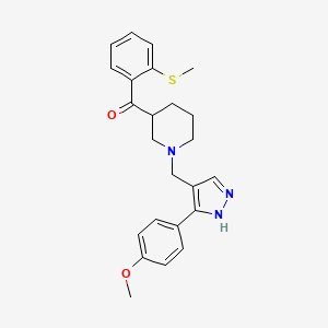 (1-{[3-(4-methoxyphenyl)-1H-pyrazol-4-yl]methyl}-3-piperidinyl)[2-(methylthio)phenyl]methanone