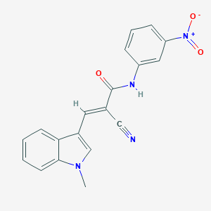 molecular formula C19H14N4O3 B380813 (E)-2-cyano-3-(1-methylindol-3-yl)-N-(3-nitrophenyl)prop-2-enamide 