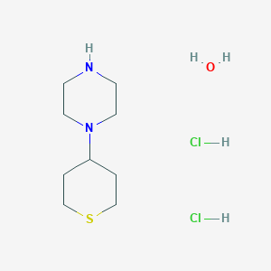 molecular formula C9H22Cl2N2OS B3808133 1-(tetrahydro-2H-thiopyran-4-yl)piperazine dihydrochloride hydrate 