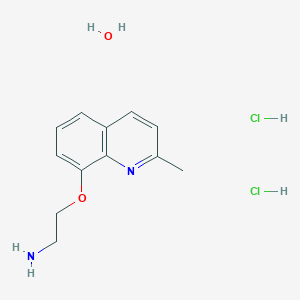 molecular formula C12H18Cl2N2O2 B3808144 {2-[(2-methyl-8-quinolinyl)oxy]ethyl}amine dihydrochloride hydrate 