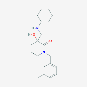 3-[(cyclohexylamino)methyl]-3-hydroxy-1-(3-methylbenzyl)-2-piperidinone