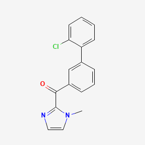 molecular formula C17H13ClN2O B3808207 (2'-chlorobiphenyl-3-yl)(1-methyl-1H-imidazol-2-yl)methanone 