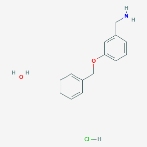 molecular formula C14H18ClNO2 B3808213 [3-(benzyloxy)benzyl]amine hydrochloride hydrate 