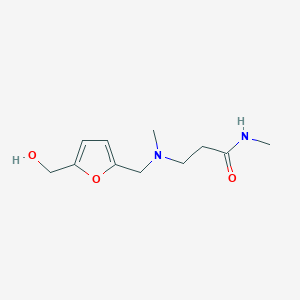 molecular formula C11H18N2O3 B3808218 3-[{[5-(hydroxymethyl)-2-furyl]methyl}(methyl)amino]-N-methylpropanamide 