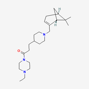 molecular formula C24H41N3O B3808245 1-[3-(1-{[(1R,5S)-6,6-dimethylbicyclo[3.1.1]hept-2-en-2-yl]methyl}-4-piperidinyl)propanoyl]-4-ethylpiperazine 
