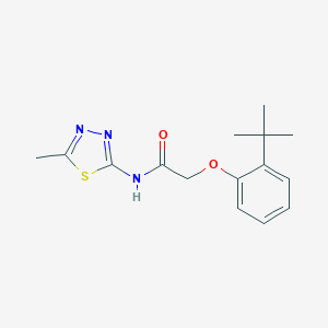 molecular formula C15H19N3O2S B380825 2-(2-tert-butylphenoxy)-N-(5-methyl-1,3,4-thiadiazol-2-yl)acetamide 