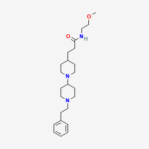 molecular formula C24H39N3O2 B3808266 N-(2-methoxyethyl)-3-[1'-(2-phenylethyl)-1,4'-bipiperidin-4-yl]propanamide 
