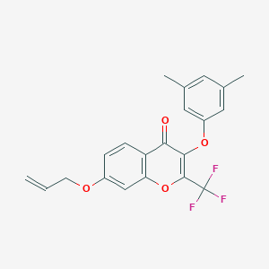 molecular formula C21H17F3O4 B380827 7-(allyloxy)-3-(3,5-dimethylphenoxy)-2-(trifluoromethyl)-4H-chromen-4-one 