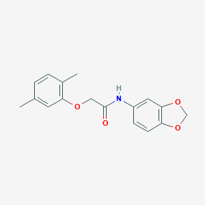molecular formula C17H17NO4 B380828 N-(1,3-benzodioxol-5-yl)-2-(2,5-dimethylphenoxy)acetamide CAS No. 347365-87-1