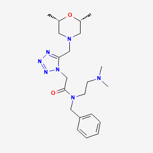 molecular formula C21H33N7O2 B3808286 N-benzyl-N-[2-(dimethylamino)ethyl]-2-(5-{[(2R*,6S*)-2,6-dimethyl-4-morpholinyl]methyl}-1H-tetrazol-1-yl)acetamide 