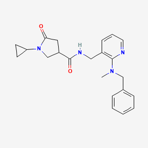 N-({2-[benzyl(methyl)amino]-3-pyridinyl}methyl)-1-cyclopropyl-5-oxo-3-pyrrolidinecarboxamide