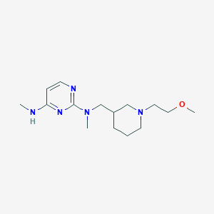 molecular formula C15H27N5O B3808358 N~2~-{[1-(2-methoxyethyl)piperidin-3-yl]methyl}-N~2~,N~4~-dimethylpyrimidine-2,4-diamine 